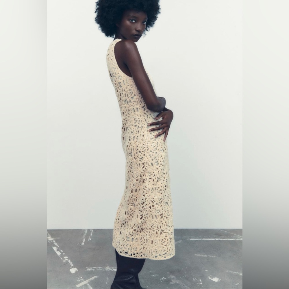 Zara Knit Midi Dress NWT - Picture 3 of 8